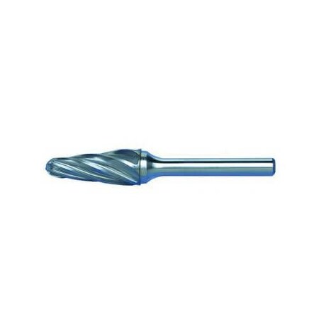Morse Carbide Burr, Series 5970, Radius, 14 Head Dia, 58 Length of Cut, Taper Radius Shape SL Head 59521